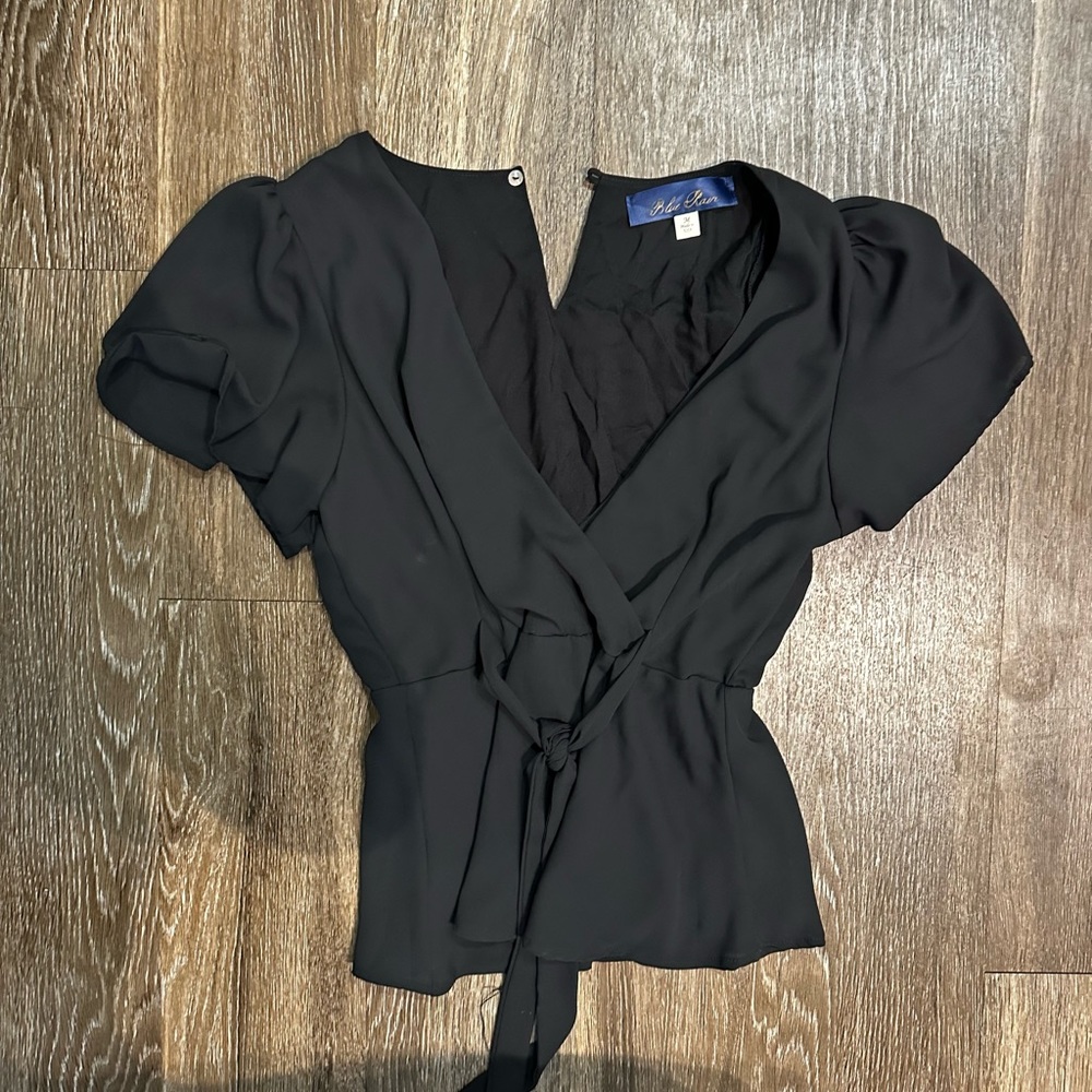 *Worn once* Blue Rain black blouse